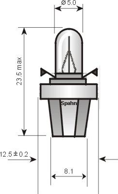 Spahn Glühlampen 4320 - Bulb, instrument lighting autospares.lv