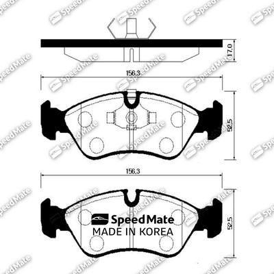 SpeedMate SM-BPG006 - Brake Pad Set, disc brake autospares.lv