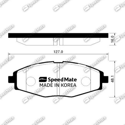 SpeedMate SM-BPG008 - Brake Pad Set, disc brake autospares.lv