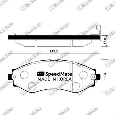 SpeedMate SM-BPG010 - Brake Pad Set, disc brake autospares.lv