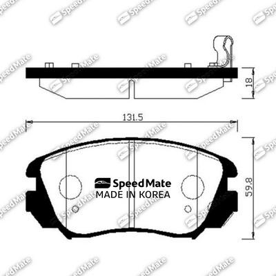 SpeedMate SM-BPG024 - Brake Pad Set, disc brake autospares.lv
