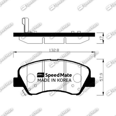 SpeedMate SM-BPH047 - Brake Pad Set, disc brake autospares.lv