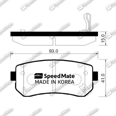 SpeedMate SM-BPH034 - Brake Pad Set, disc brake autospares.lv