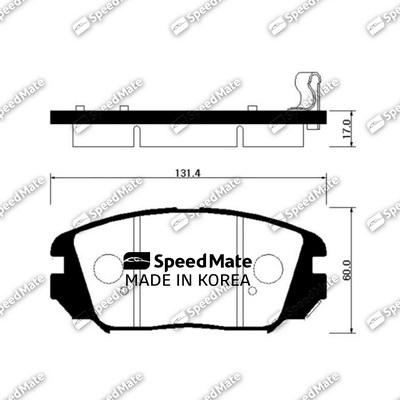 SpeedMate SM-BPH032 - Brake Pad Set, disc brake autospares.lv