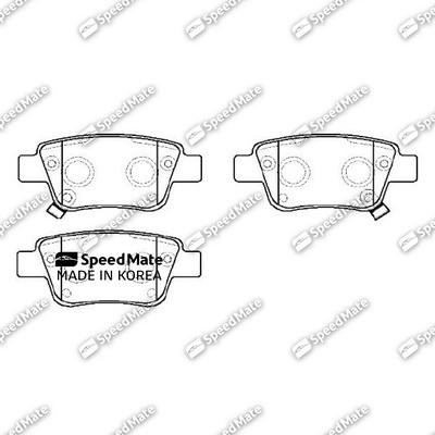 SpeedMate SM-BPJ563 - Brake Pad Set, disc brake autospares.lv