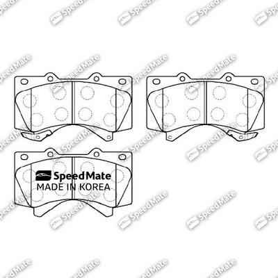 SpeedMate SM-BPJ224 - Brake Pad Set, disc brake autospares.lv