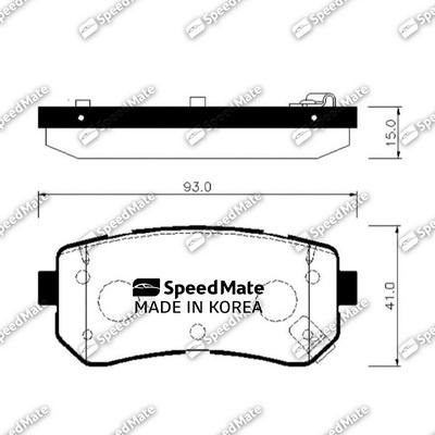 SpeedMate SM-BPK040 - Brake Pad Set, disc brake autospares.lv