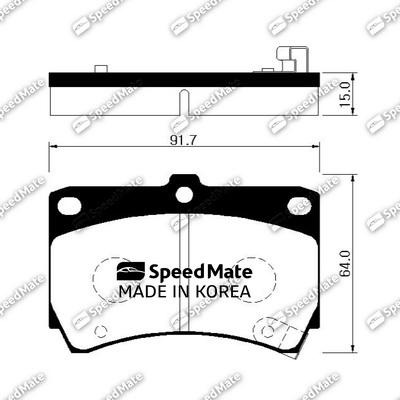 SpeedMate SM-BPK009 - Brake Pad Set, disc brake autospares.lv