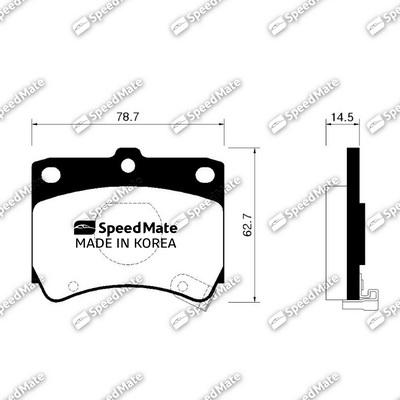 SpeedMate SM-BPK002 - Brake Pad Set, disc brake autospares.lv