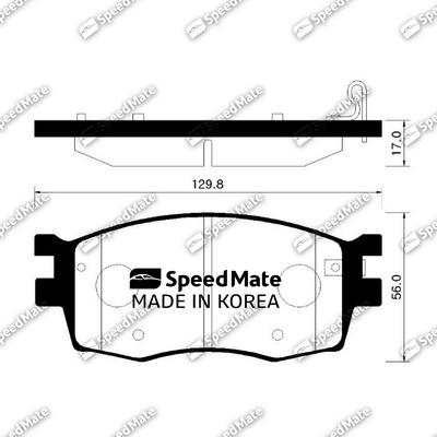 SpeedMate SM-BPK031 - Brake Pad Set, disc brake autospares.lv