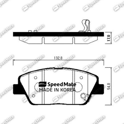 SpeedMate SM-BPK037 - Brake Pad Set, disc brake autospares.lv