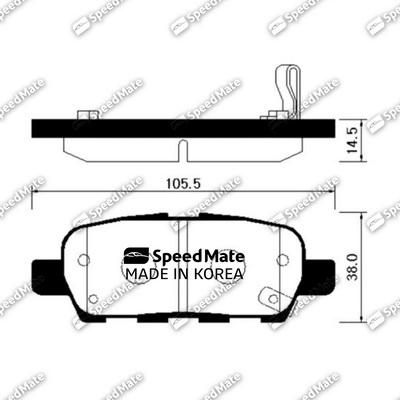 SpeedMate SM-BPS009 - Brake Pad Set, disc brake autospares.lv