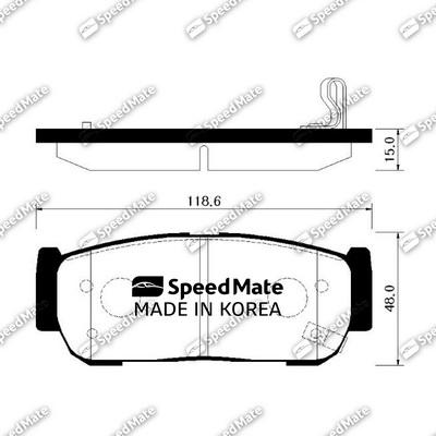 SpeedMate SM-BPY009 - Brake Pad Set, disc brake autospares.lv