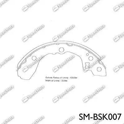 SpeedMate SM-BSK007 - Brake Shoe Set autospares.lv