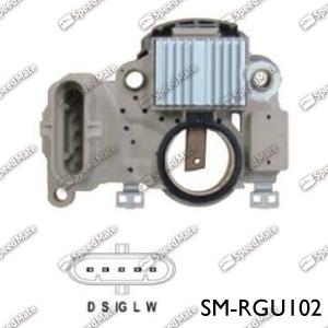 SpeedMate SM-RGU102 - Voltage regulator, alternator autospares.lv