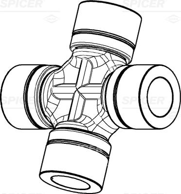 Spicer U-10076-00 - Flexible disc, propshaft joint autospares.lv