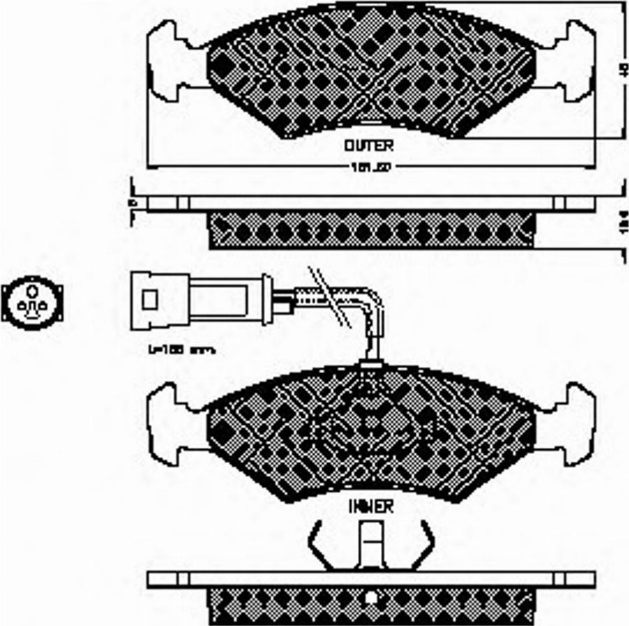 Spidan 30944 - Brake Pad Set, disc brake autospares.lv