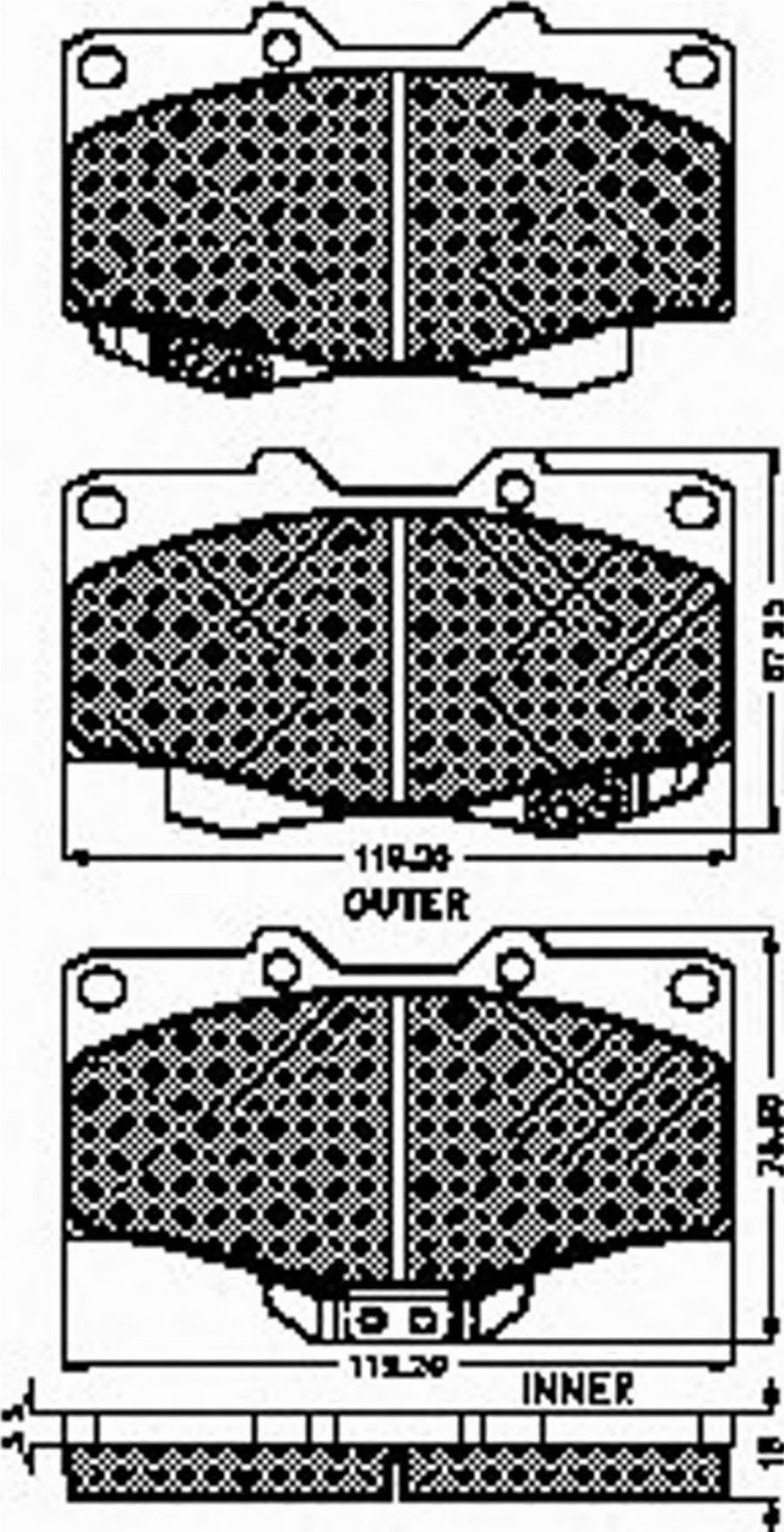 Spidan 30958 - Brake Pad Set, disc brake autospares.lv