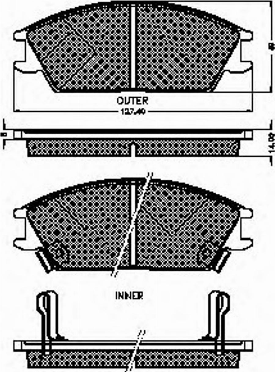 Spidan 30988 - Brake Pad Set, disc brake autospares.lv