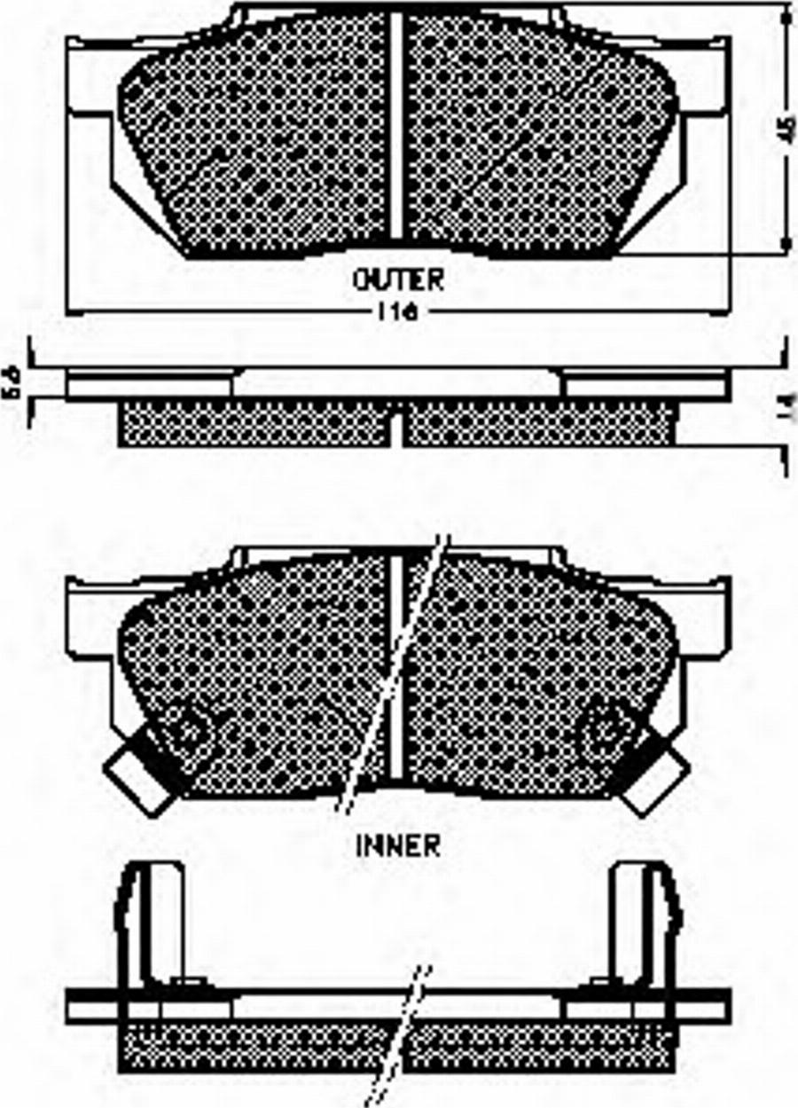 Spidan 30194 - Brake Pad Set, disc brake autospares.lv