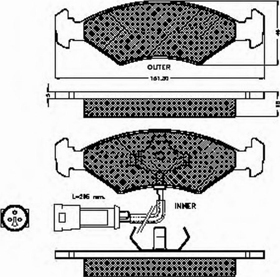 Spidan 30132 - Brake Pad Set, disc brake autospares.lv