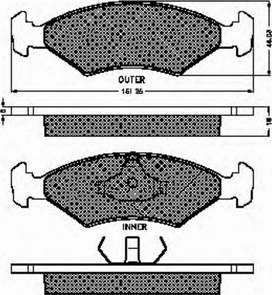 Spidan 30126 - Brake Pad Set, disc brake autospares.lv