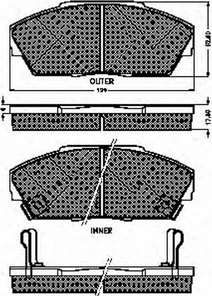 Spidan 31446 - Brake Pad Set, disc brake autospares.lv