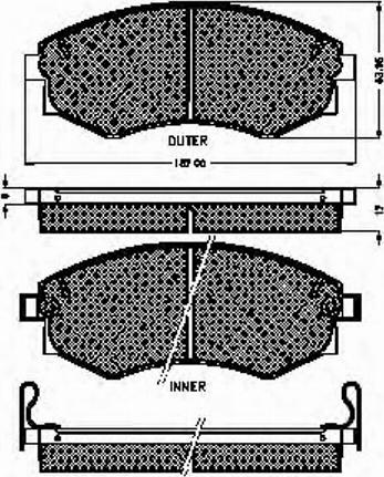 Spidan 31091 - Brake Pad Set, disc brake autospares.lv