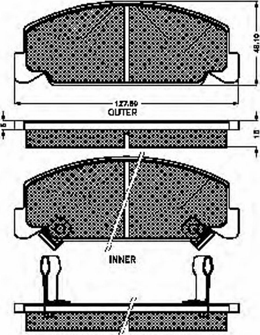 Spidan 31046 - Brake Pad Set, disc brake autospares.lv