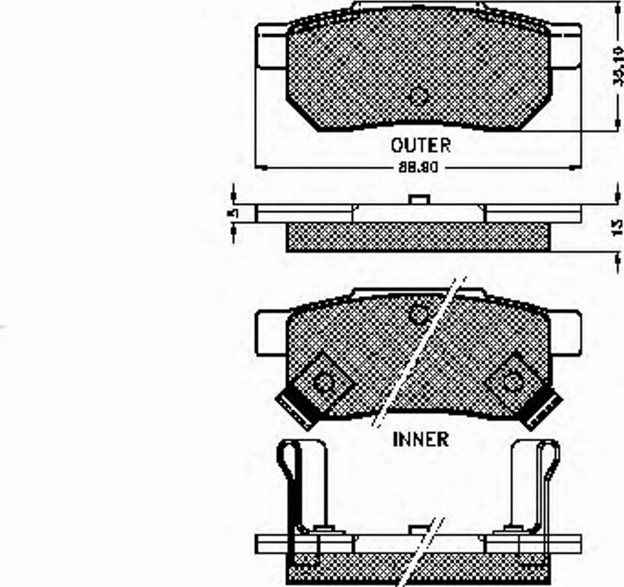 Spidan 31105 - Brake Pad Set, disc brake autospares.lv