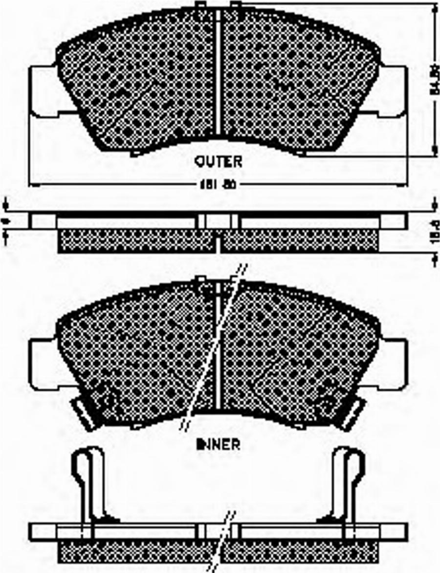 Spidan 31840 - Brake Pad Set, disc brake autospares.lv