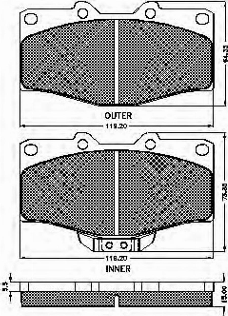 Spidan 31842 - Brake Pad Set, disc brake autospares.lv