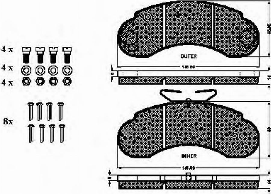 Spidan 31857 - Brake Pad Set, disc brake autospares.lv