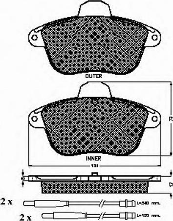 Spidan 31826 - Brake Pad Set, disc brake autospares.lv