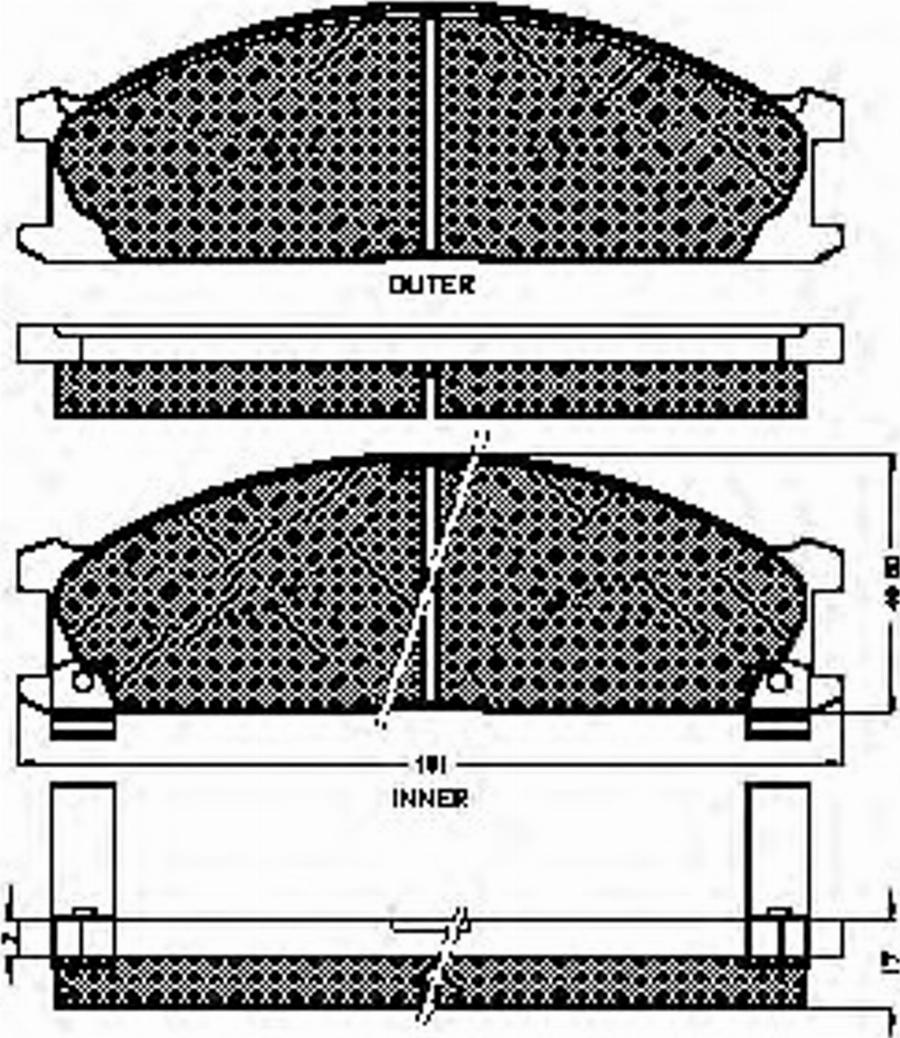 Spidan 31349 - Brake Pad Set, disc brake autospares.lv