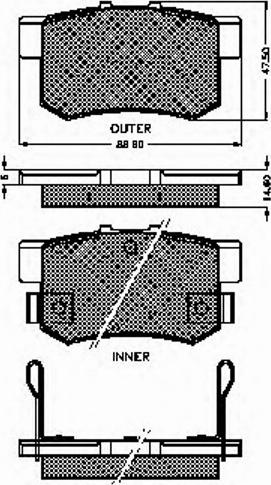 Spidan 31744 - Brake Pad Set, disc brake autospares.lv