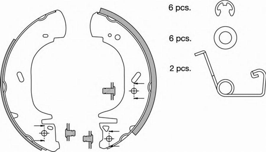 Spidan 33522 - Brake Shoe Set autospares.lv