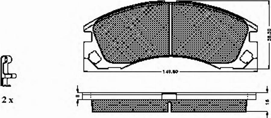 Spidan 32422 - Brake Pad Set, disc brake autospares.lv