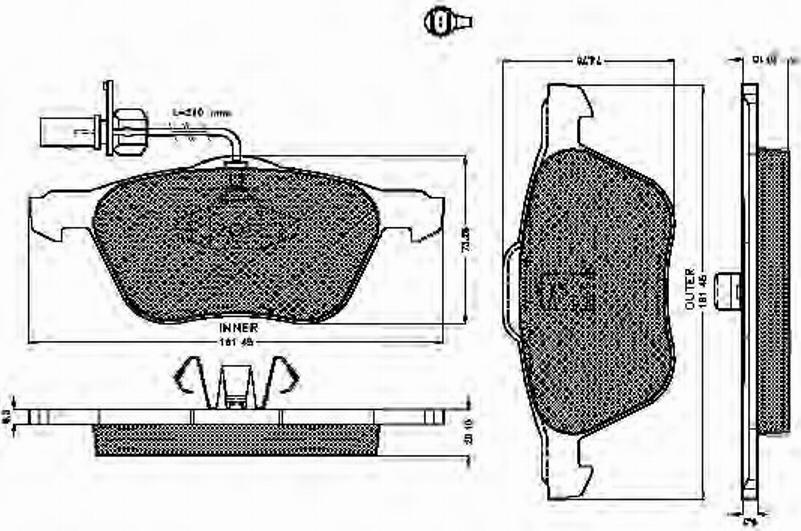 Spidan 32476 - Brake Pad Set, disc brake autospares.lv