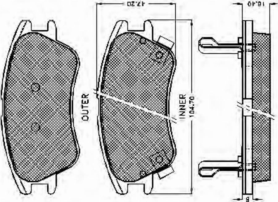 Spidan 32472 - Brake Pad Set, disc brake autospares.lv