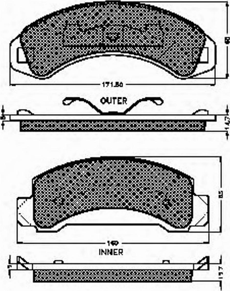 Spidan 32549 - Brake Pad Set, disc brake autospares.lv