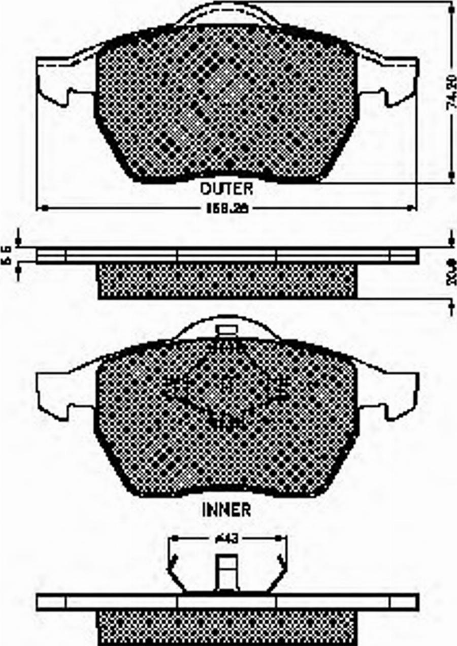 Spidan 32551 - Brake Pad Set, disc brake autospares.lv