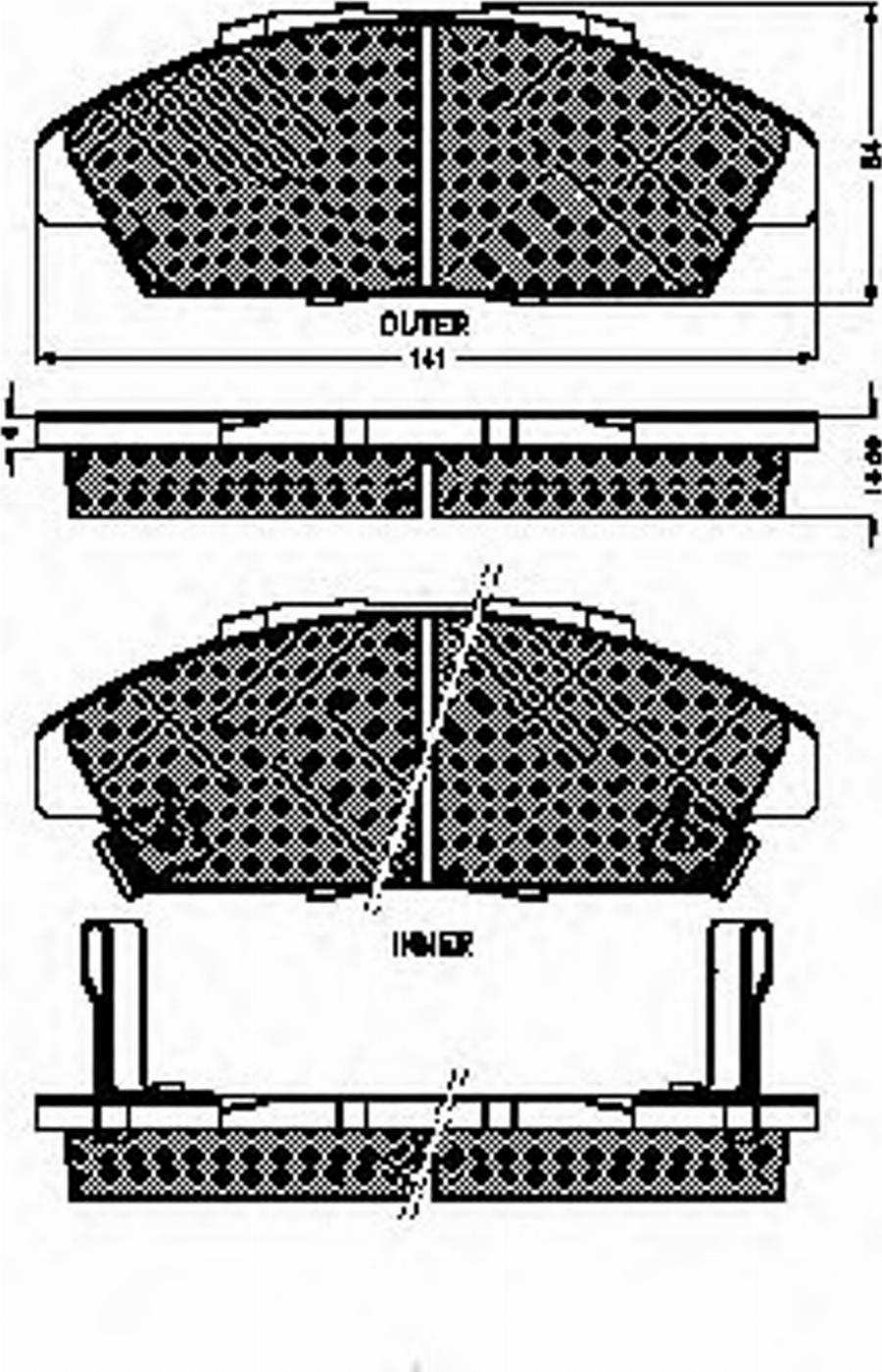 Spidan 32693 - Brake Pad Set, disc brake autospares.lv