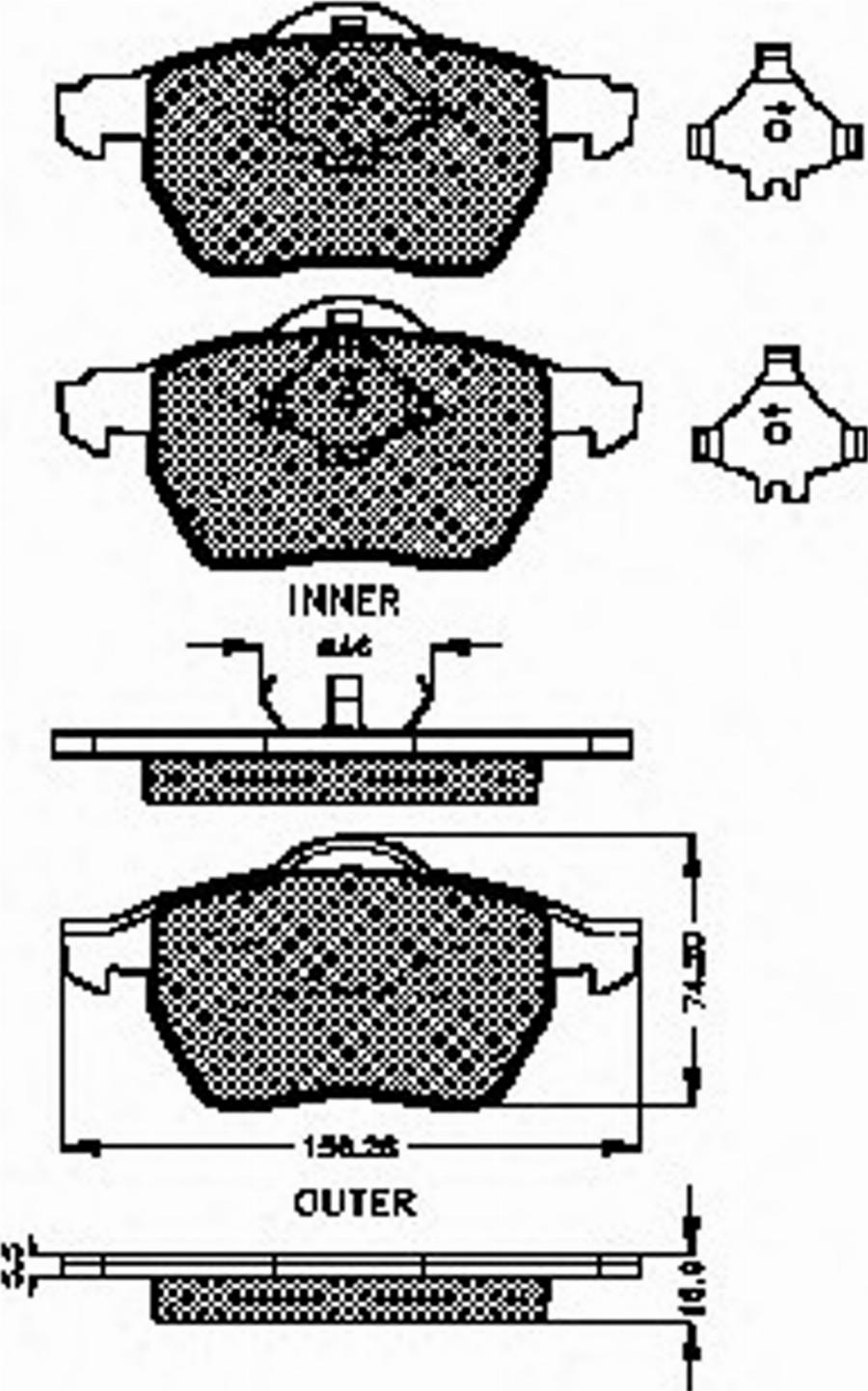 Spidan 32605 - Brake Pad Set, disc brake autospares.lv