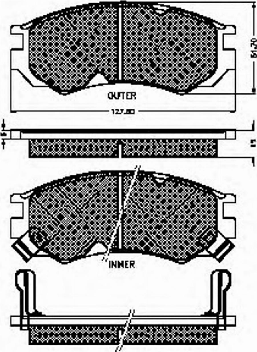 Spidan 32689 - Brake Pad Set, disc brake autospares.lv