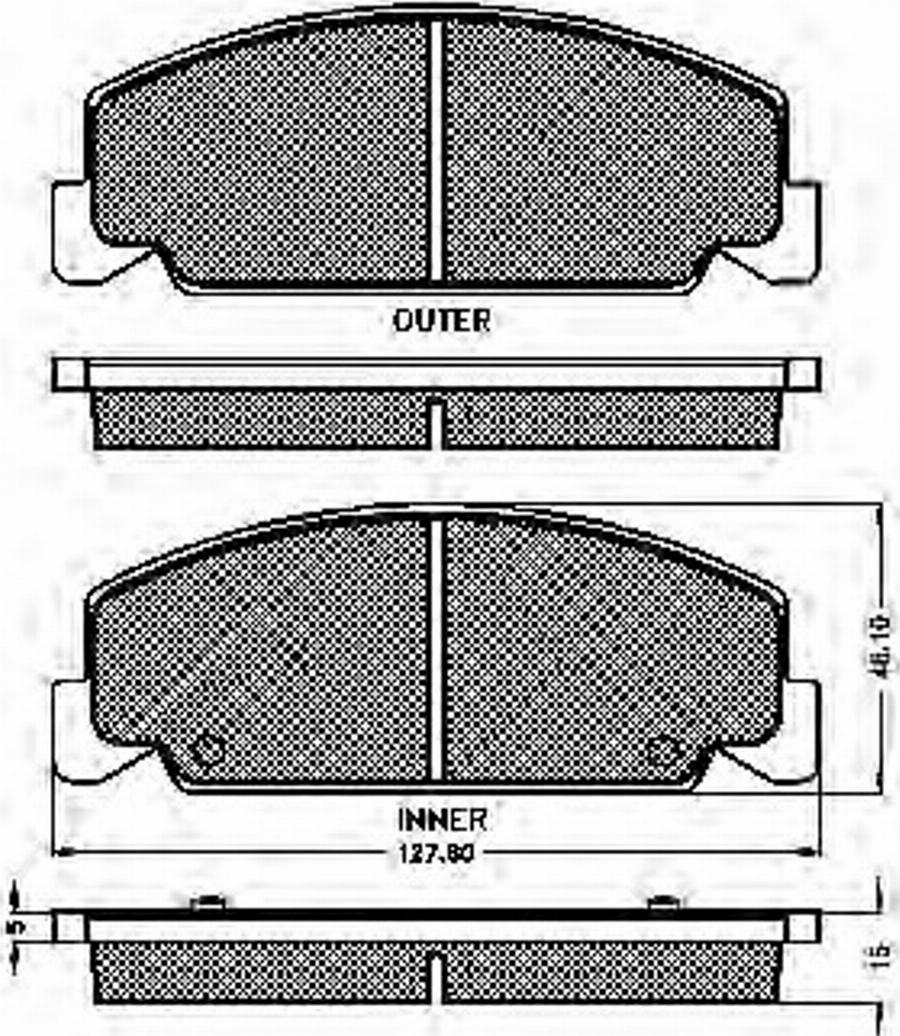 Spidan 32684 - Brake Pad Set, disc brake autospares.lv