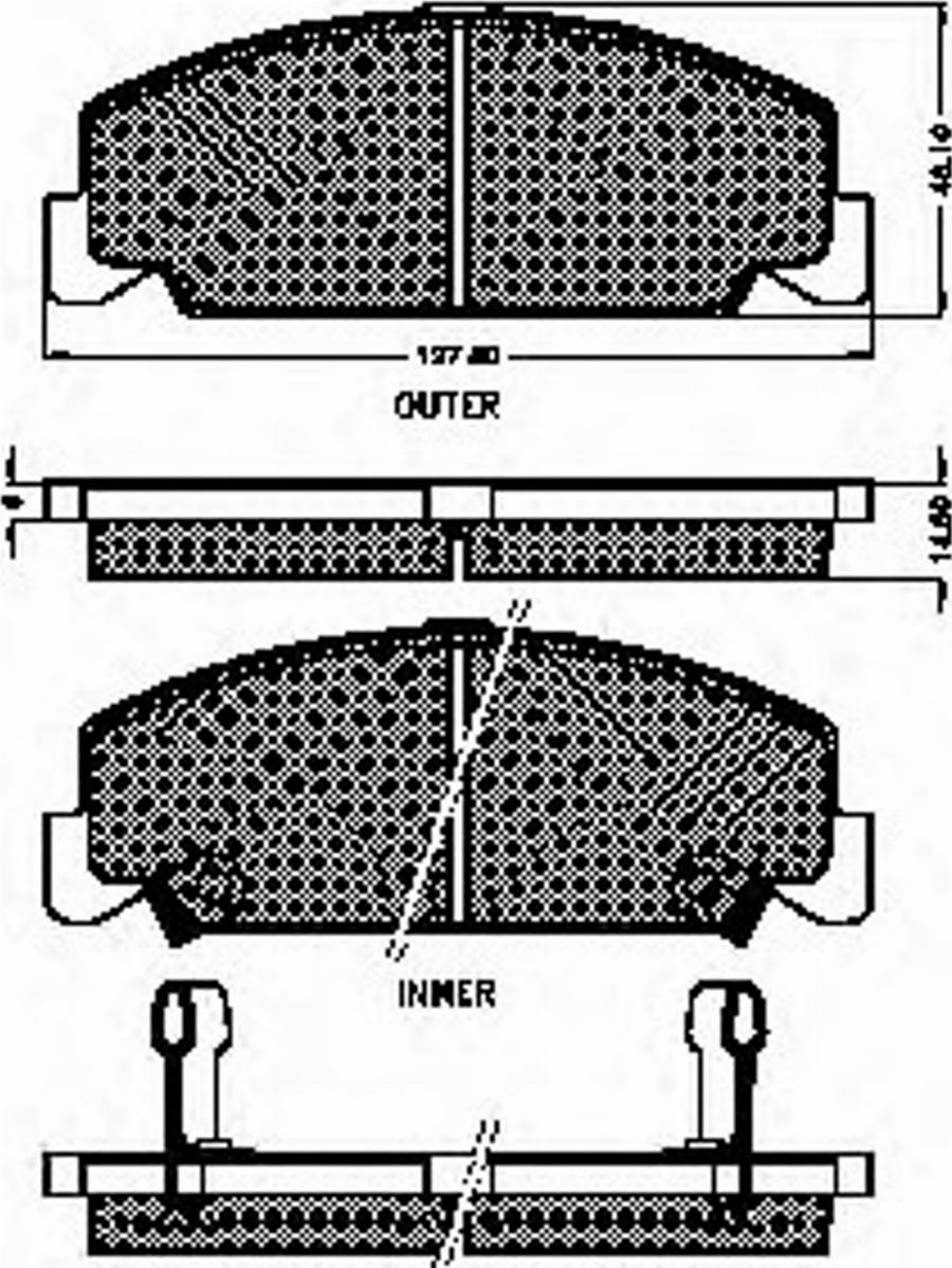 Spidan 32685 - Brake Pad Set, disc brake autospares.lv