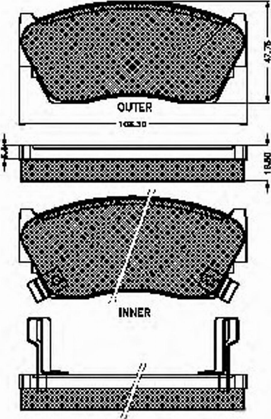 Spidan 32688 - Brake Pad Set, disc brake autospares.lv