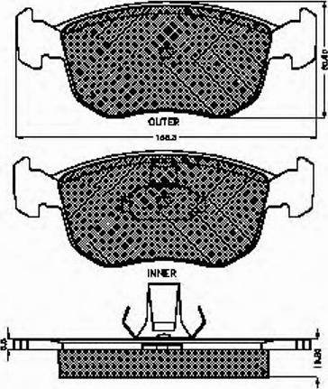 Spidan 32002 - Brake Pad Set, disc brake autospares.lv