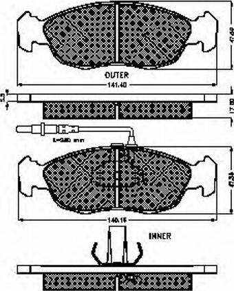 Spidan 32033 - Brake Pad Set, disc brake autospares.lv